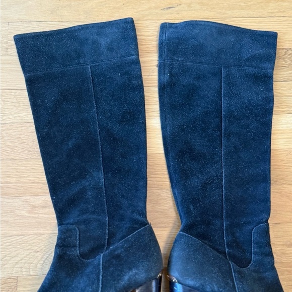 Michael Kors Black Suede Heels With zippers size read description - Picture 4 of 8